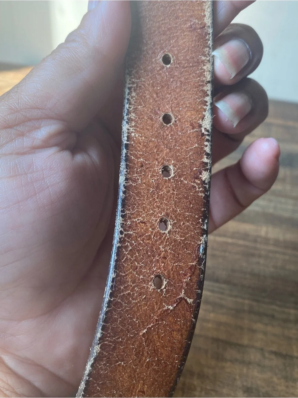 Vintage Handtooled Leather Belt, 34”
